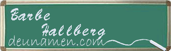 Barbe Hallberg Visitenkarte